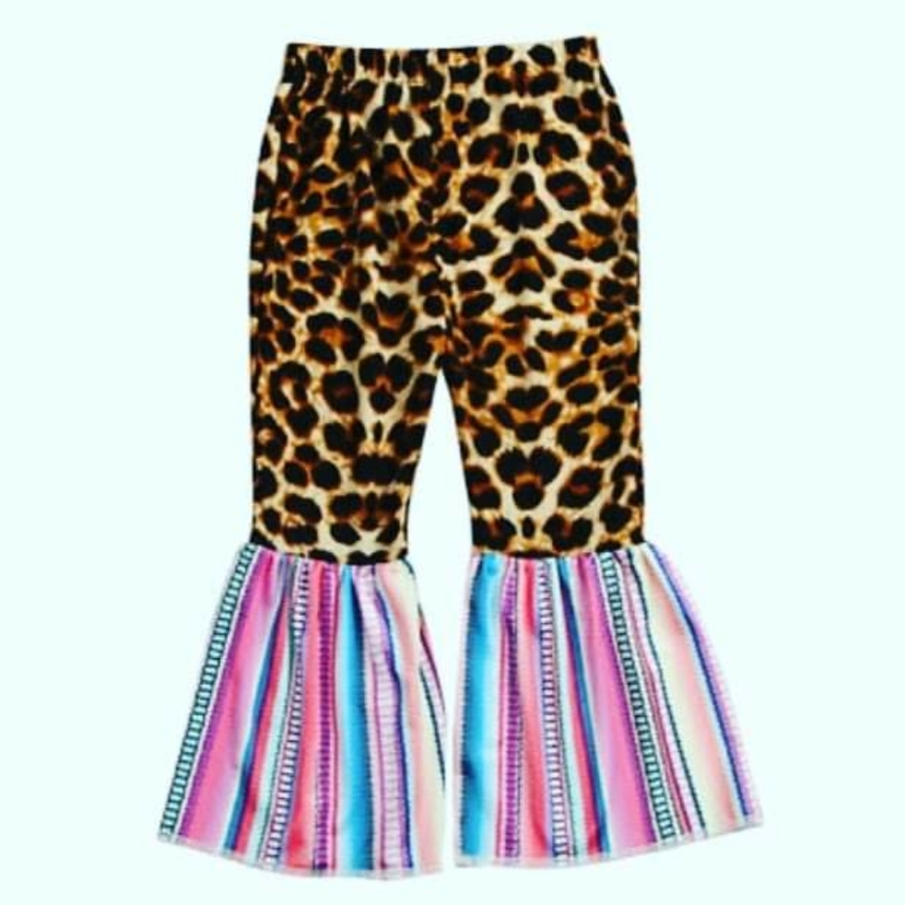Leopard Serape Bell Bottom 4/5